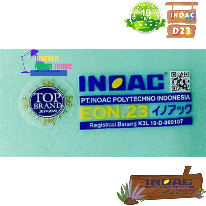 Busa INOAC EON LG DENSITY23 GARANSI 10 TAHUN anti kempes hanya busa tanpa caver busa kasur serbaguna 1