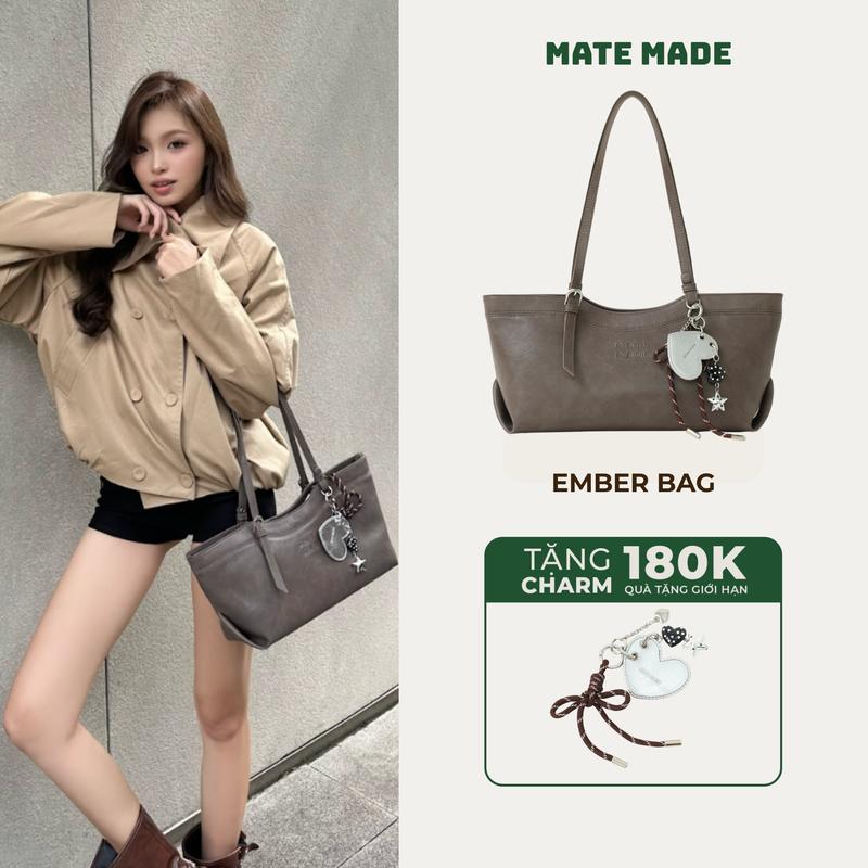 KOL REVIEW Túi xách đeo vai nữ MATE MADE Ember - Dáng chữ nhật dài - Da PU cao cấp hot trend mới nhất 2025