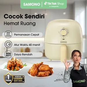 (BISA COD) SAMONO 2,4 Liter Home Appliances Air Fryer 500 Watt [SW-AFG24] Hijau & SAMONO Air Fryer 3.2 Liter 600 Watt Penggorengan Tanpa Minyak (SW-AFW32) Mesin Machine Wadah