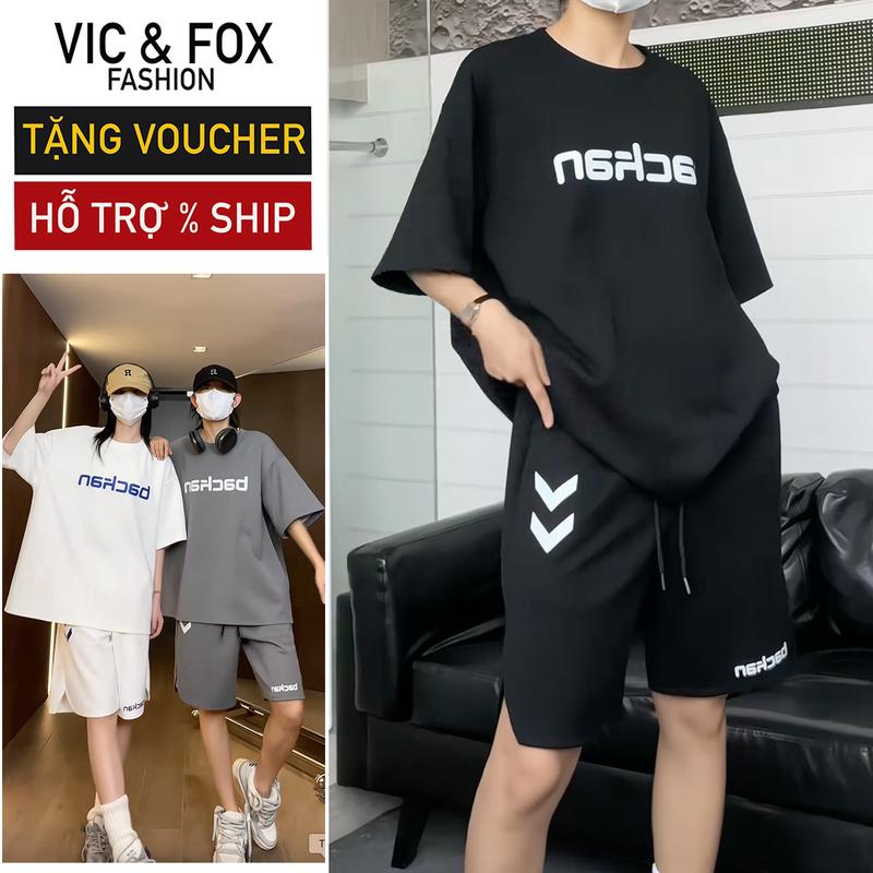 Bộ Quần Áo Thể Thao Nam Nữ Fox | Đồ Bộ Nam Big Size 115kg | Bộ Thể Thao Nam Nữ Chất Cotton Hàn Cao Cấp Định lượng 250 gram, Co Giãn, Mặc  Mát, Thoải Mái Dù ngủ, chạy bộ, đi chơi sport gym