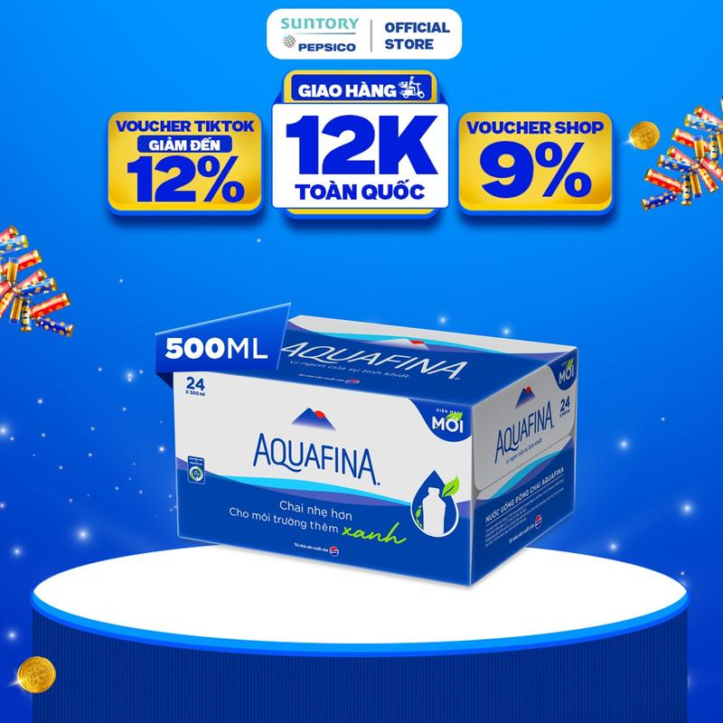 Thùng 24 Chai Nước tinh khiết Aquafina 500ml chai