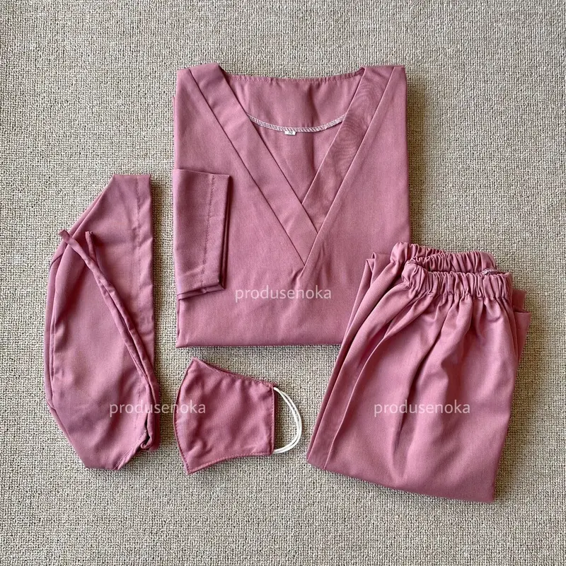 SATU SET "LENGAN PANJANG" Size S-L BAJU OK/BAJU JAGA/BAJU RS TERMURAH PRODUSENOKA 8