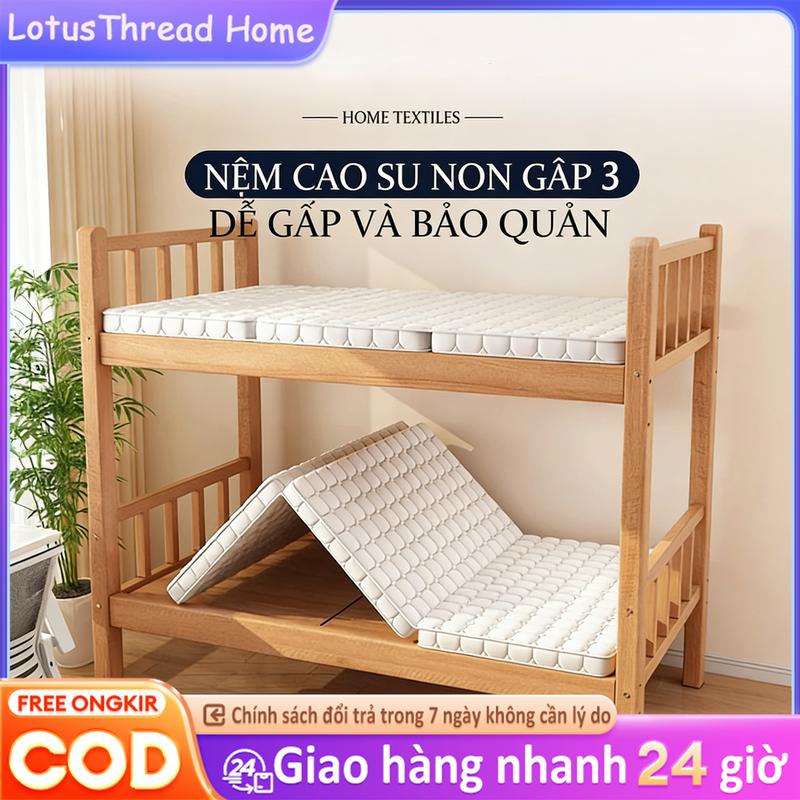 Nệm Gấp Gọn Gấp 3 Nệm Cao Su Non Dày 6cm 10cm Ký Túc Xá Sinh ViênLT-Nệm gấp Nệm mút 3 lớp 3 foot 4 foot 5 foot 6 foot nệm gấp dày 2 inch chống đau lưng. Hỗ trợ cơ thể tốt dễ dà