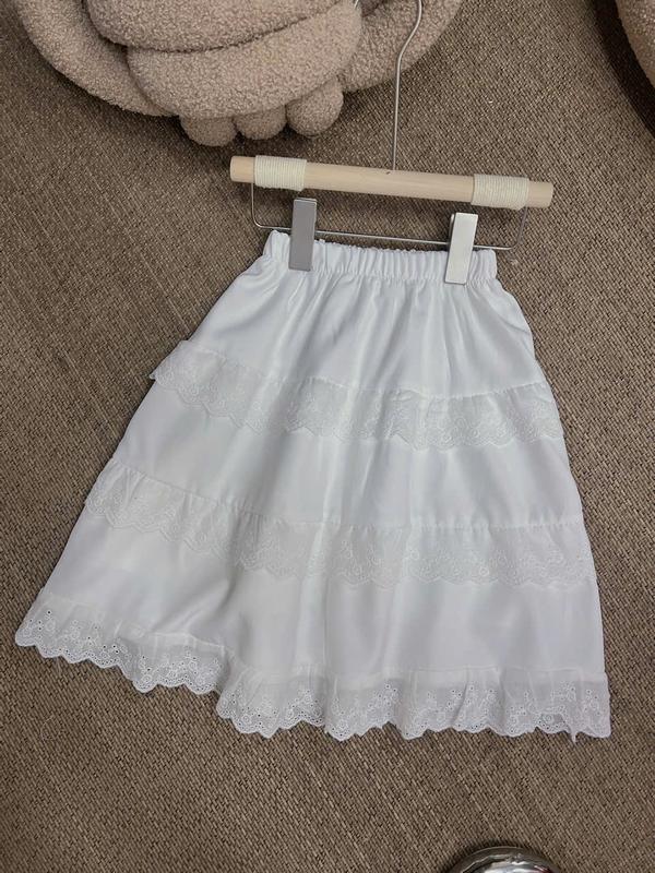 Chân Váy Lẻ 3 Tầng Dài Ren 22E Dành Cho Bé Gái