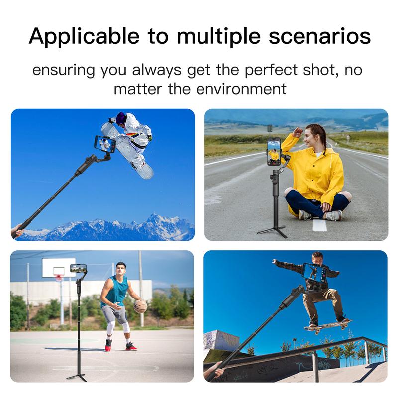 AOCHUAN Gimbal Extension Rod, 29" Extension Pole for DSLR Cameras, Adjustable Selfie Stick with 1/4 Screw Interface, Compatible with a Range of Handheld Gimbal and Other Universal Interface Devices 1