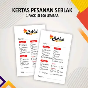 Kertas pesanan SEBLAK isi 100 lembar per pack