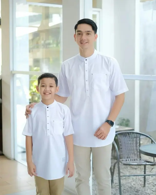 Baju Muslim Koko Kurta Lengan Pendek Terbaru Walid Katun Premium Couple Anak Ayah Terlaris Terviral Dewasa Kain Lembut Variasi Pria Panjang Setelan Linen 4