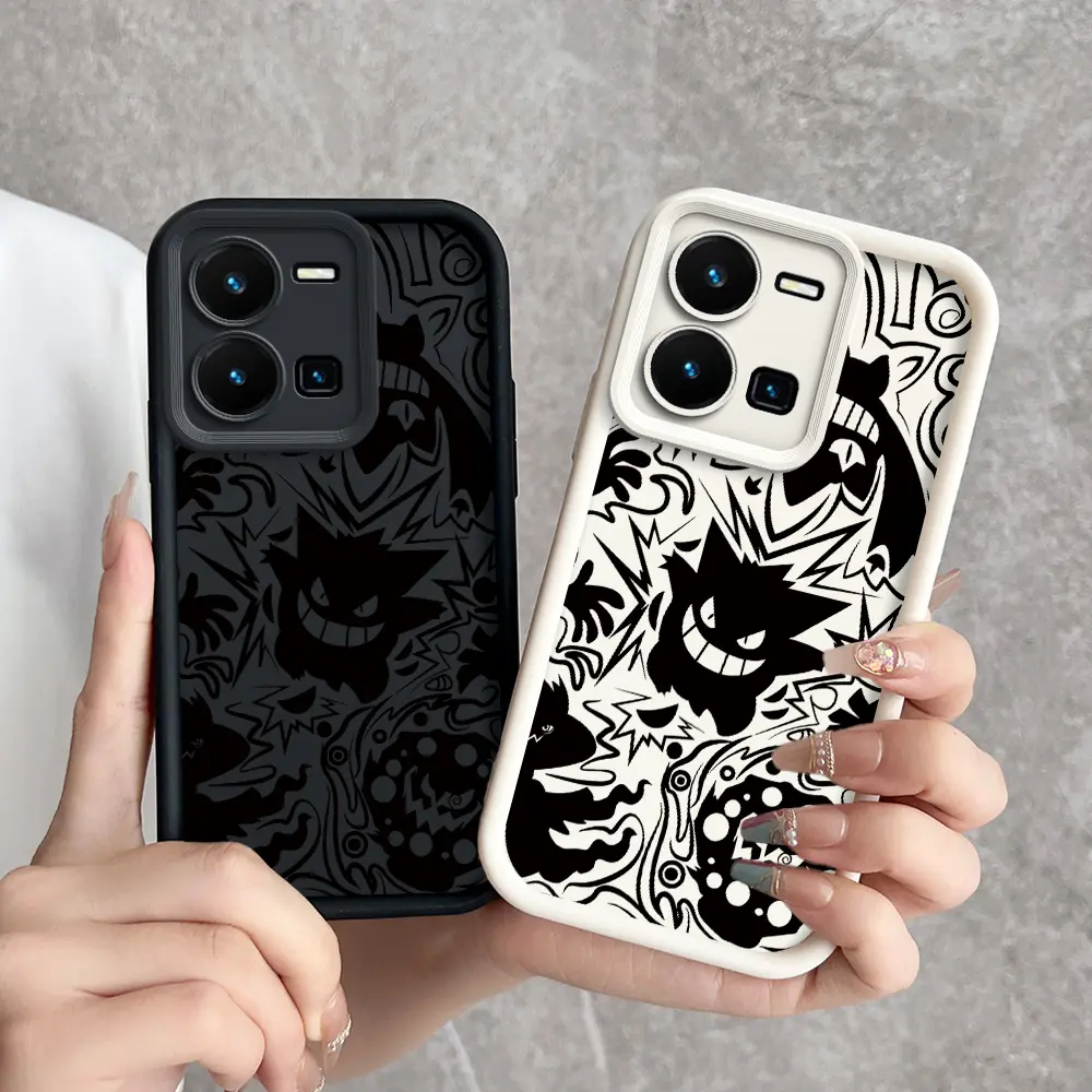 softcase soft case casing hp vivo Y35 4G,Gengar,cute,TPU material,Paket lengkap,cover,Tahan jatuh,kepribadian,Sederhana Ponsel Protection