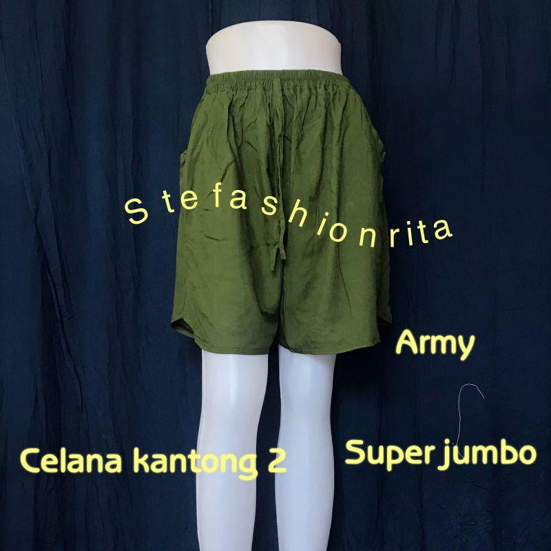 Celana Bali/ celana kantong jumbo xxl Santai Rayon Pendek 6