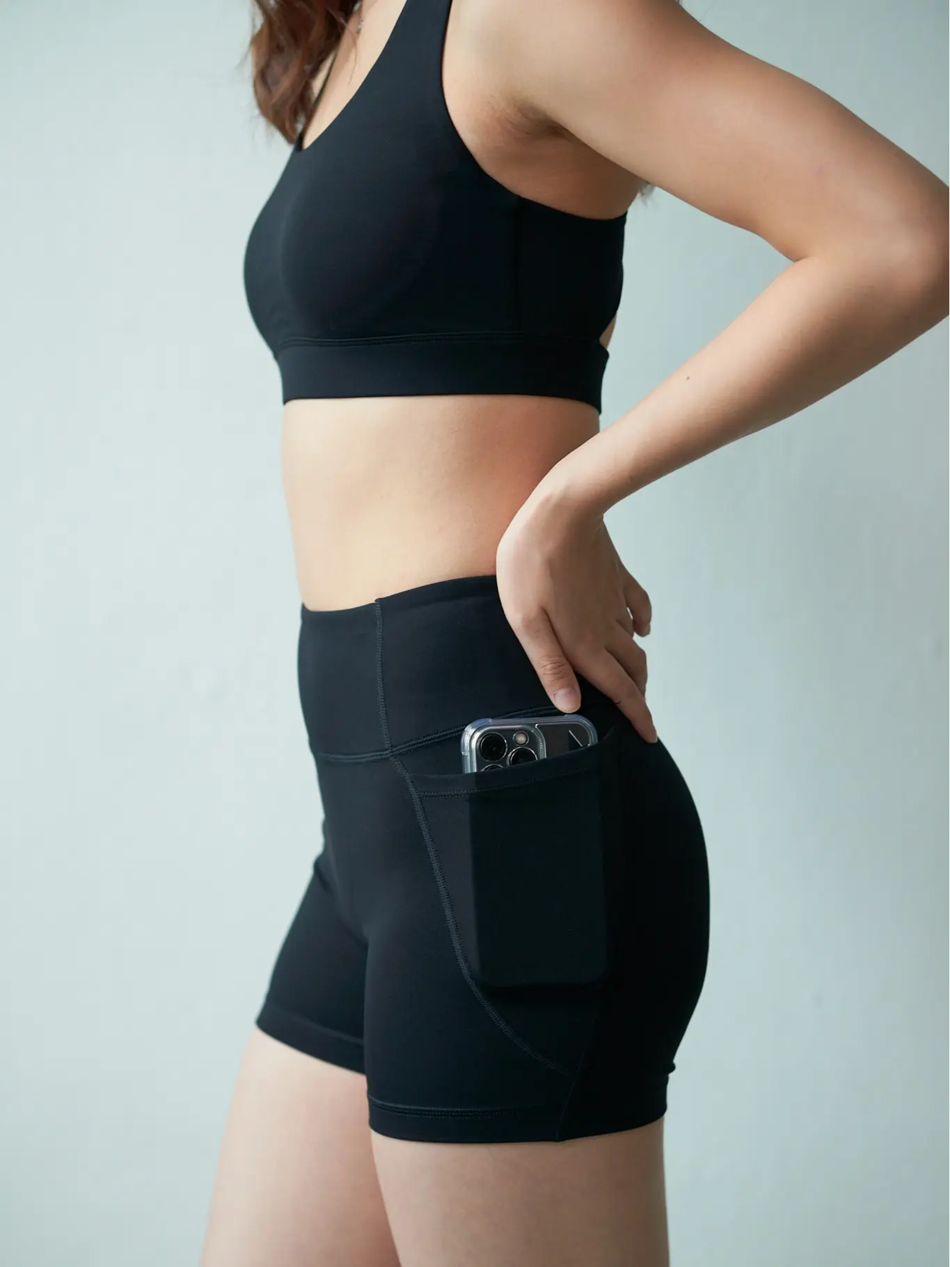 Luna Pocket Biker Shorts 3" (No Front Seam), Active Gym Wear, Pockets, Buttery Smooth