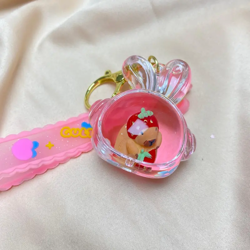 Nijiir Store - Gantungan Capybara Air Glitter Cute Untuk Gantungan Kunci & Tas 3
