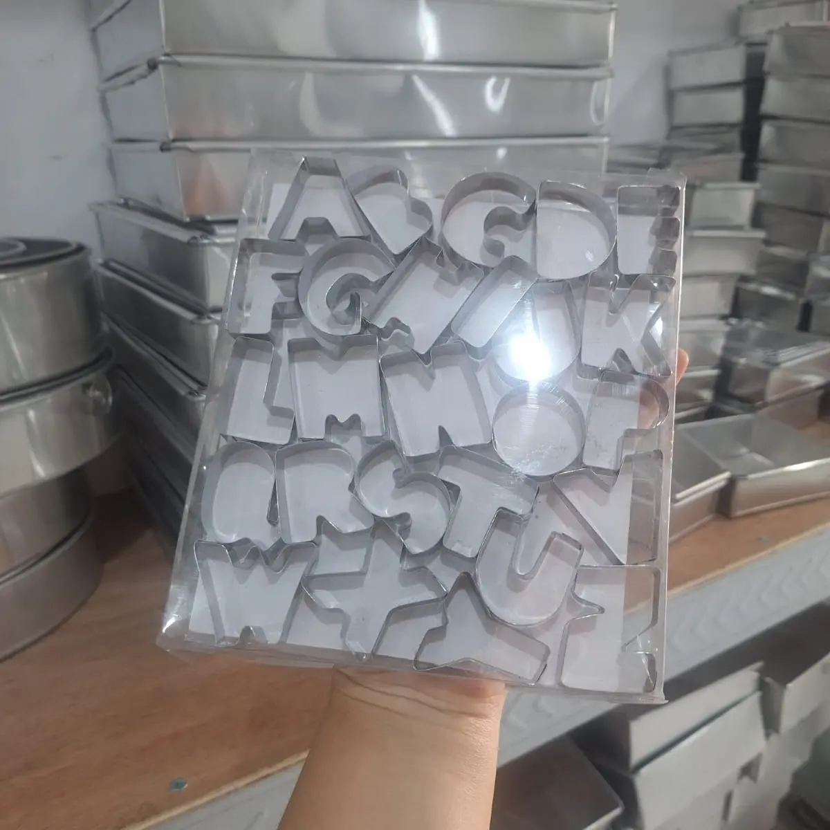 CETAKAN CUTTER HURUF WORTEL GARNISH COOKIES LENGKAP STAINLESS