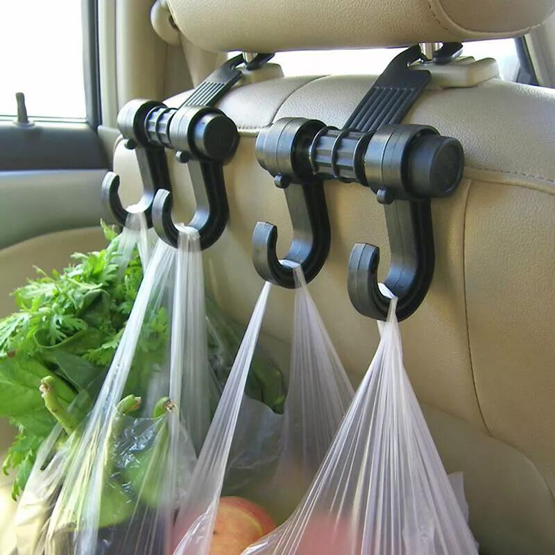 Móc Ghế Ô Tô, Màu Đen Thông Dụng, Móc Đôi, Cho Ghế Xe Ô Tô Nội Thất, Có Thể Được Sử Dụng Làm Phía Sau 1