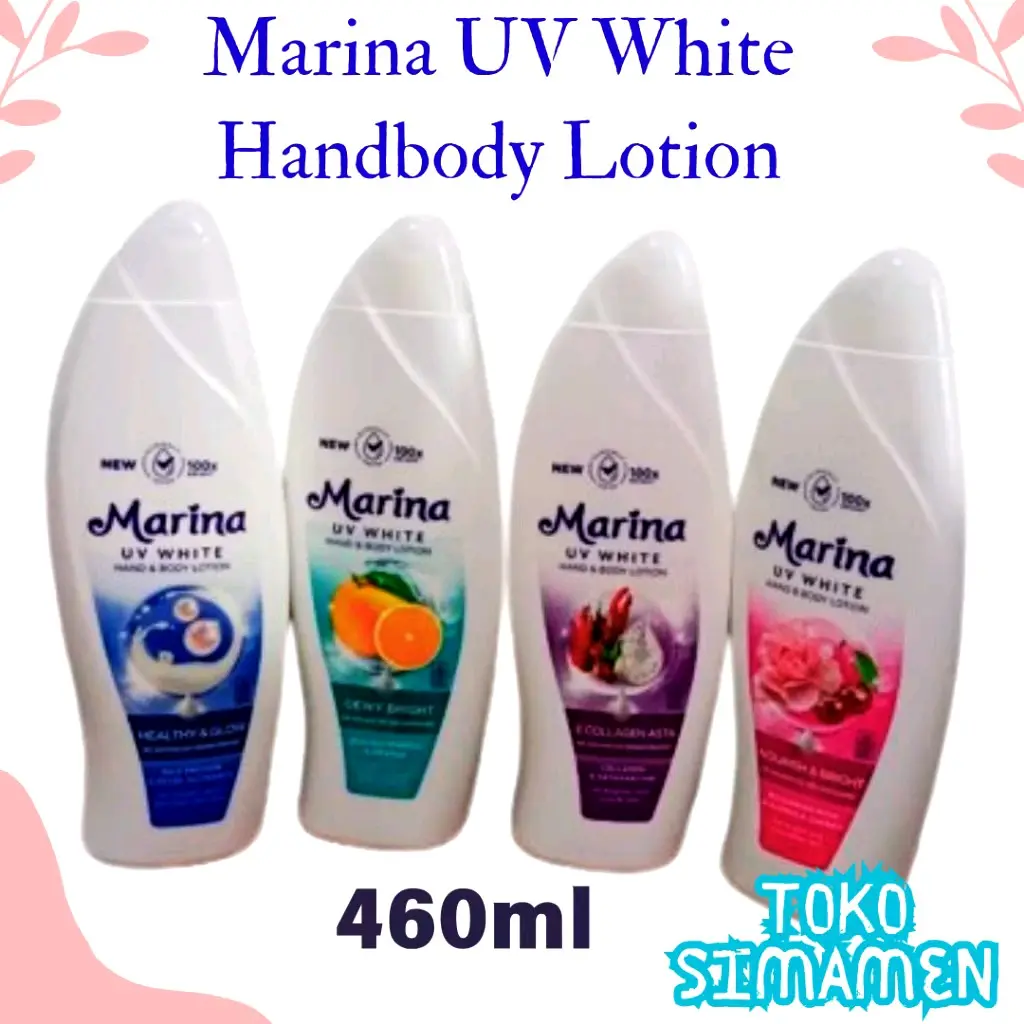 Marina Hand & Body Lotion UV White 460ml Kemasan Botol Jumbo