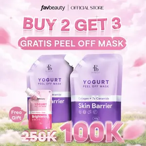 Fav Beauty Yogurt Peel Off Mask - Skin Barrier With Collagen + 7x Ceramide | Masker Wajah Menjaga Skin Barrier Exfoliasi Wajah SkinCare Masker Muka Iritasi Kemerahan Sensitive Skin