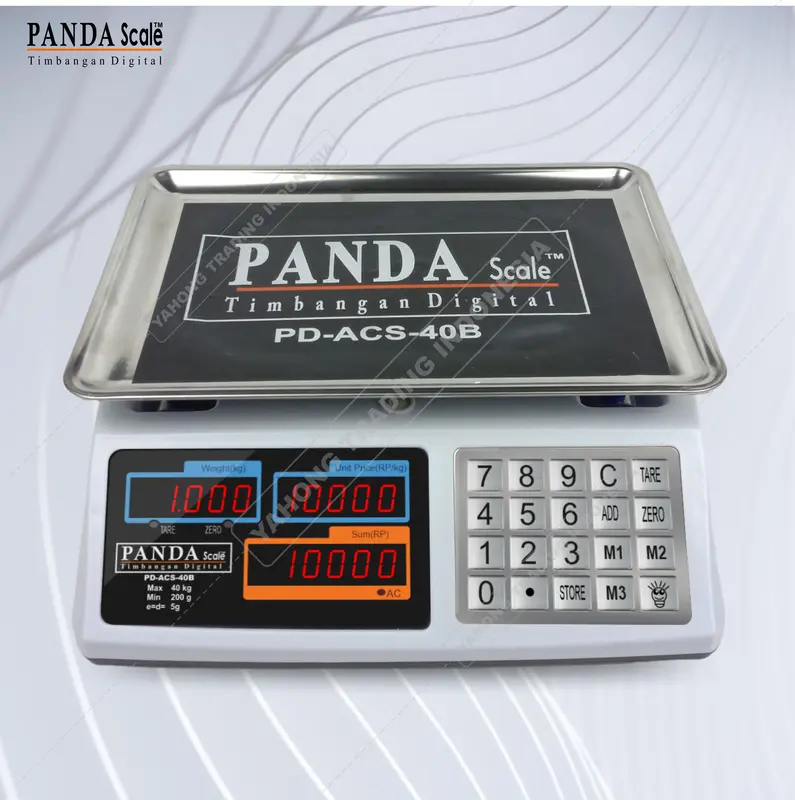 Timbangan 40kg Timbangan Digital Buah Laundry Ikan Ayam Daging Meja ACS 40 kg 40B PANDA SCALE 7