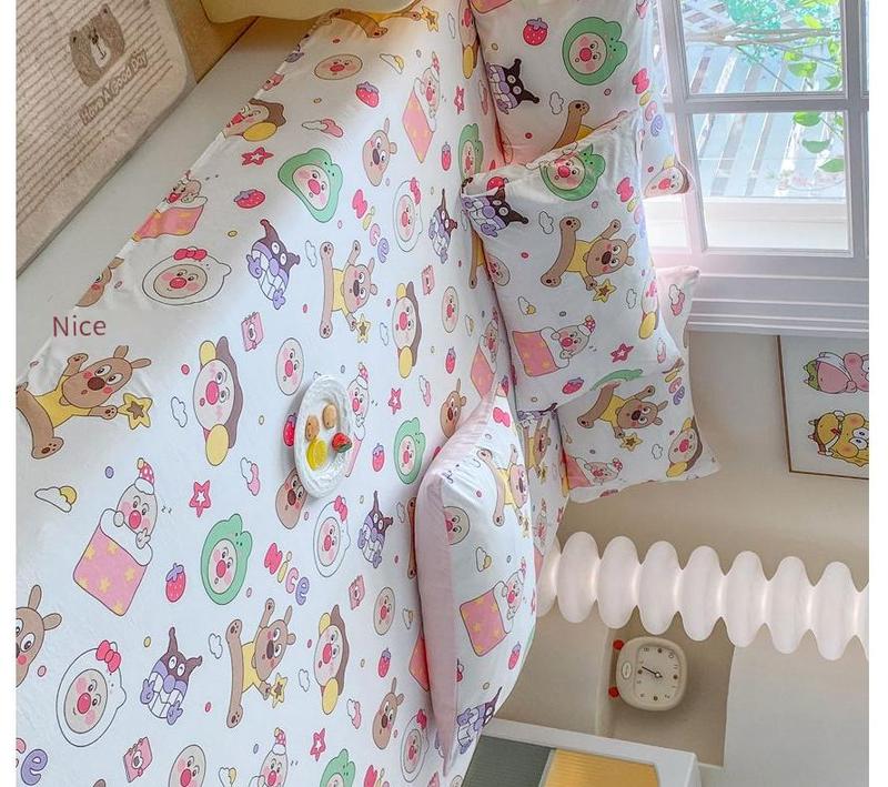 Product Introduction of Cartoon style Premium Cotton 3in1 Bedsheet Cadar Single/Queen/King Size Fitted Bedsheet 950 TC Getah Keliling Free Pillowcase (Cadar Murah) cadar  tds 45