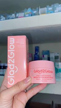 Product Review of [BPOM] Glad2Glow 2pcs bundle Skincare 2in1 Paket - Moisturizer+Serum Glowing Anti-acne Dark spot Barrier Bright Blueberry Ceramide Centella Berjerawat Memudarkan Mencerahkan Pencerah Wajah Arbutin Acid Extract Niacinamide Cooling Pelembab Melembutkan from L**️ 0