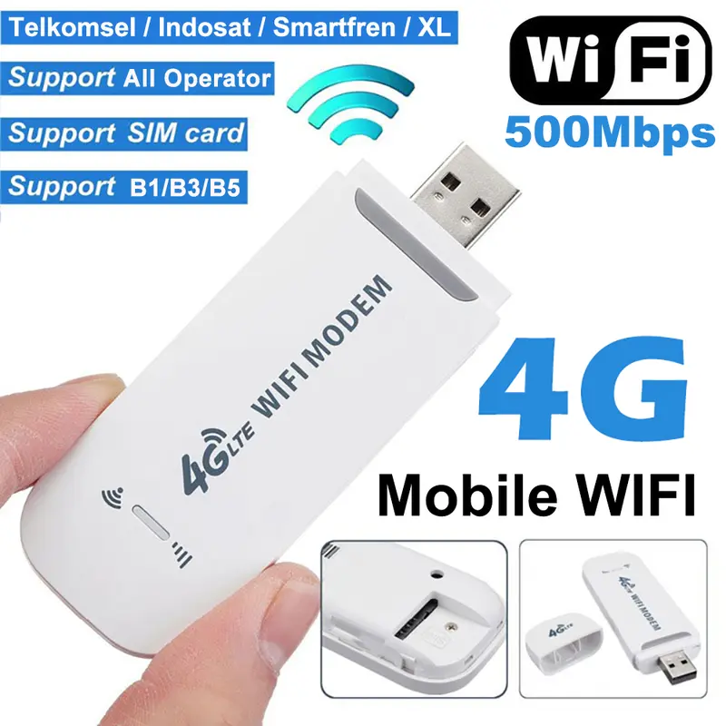 Modem WiFi USB 4G All Operator LTE SIM Card Dongle 500Mbps Modem MiFi Mobile WIFI support 10 devices 0