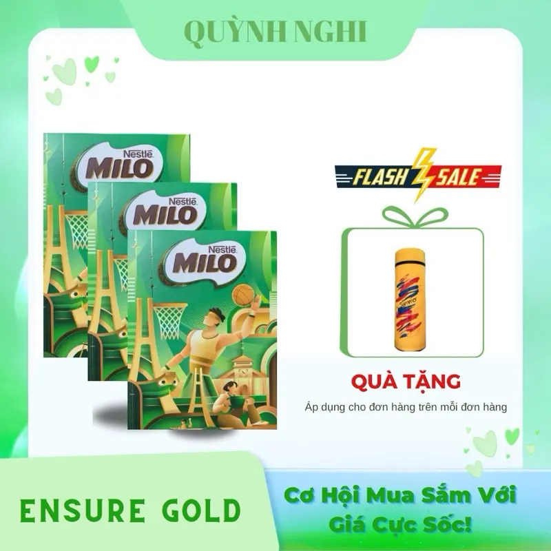 (Tặng bình khi mua 3 hộp) Bột sữa Milo 285g - Hộp giấy - dinh dưỡng từ lúa mạch bichtiet