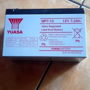 BATTERY YUASA NP7-12 ORIGINAL YUASA 12V 7AH ACCU KERING MF UPS MOBIL AKI MAINAN ANAK SPRAYER HAMA EMERGENCY LAMP INVERTER DC