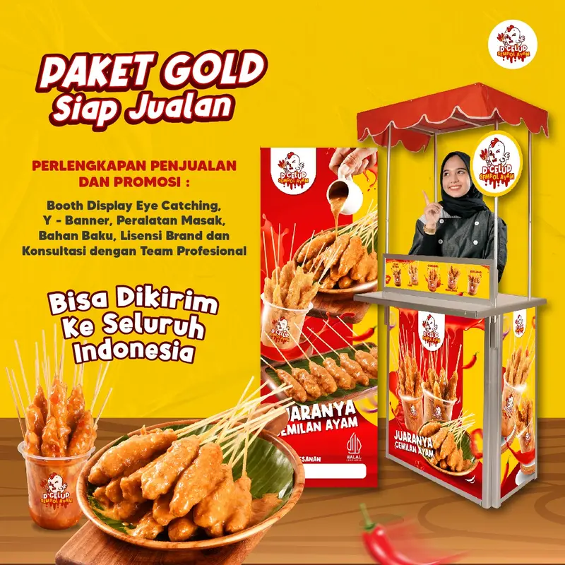 Paket Gold Usaha Kemitraan D'Celup Sempol Ayam Siap Jualan Masak 0