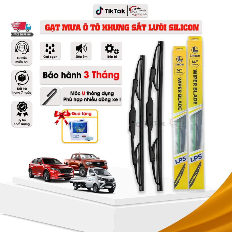 Cần gạt mưa ô tô, thanh lưỡi gạt mưa xe hơi Silicone khung sắt chắc chắn bền bỉ dễ lắp đặt phù hợp nhiều dòng xe Phụ Tùng lá  lúa gạt  mưa