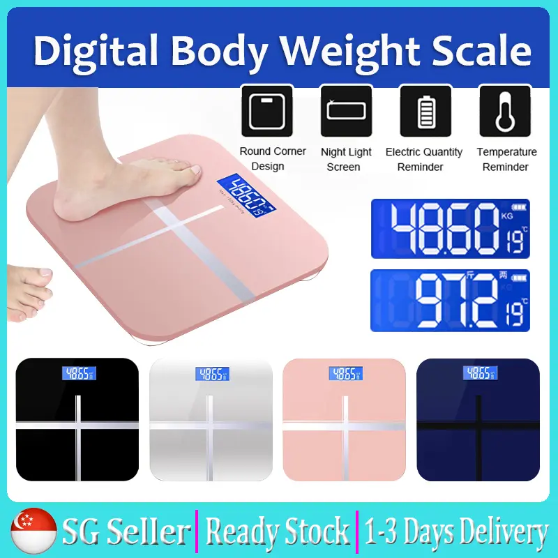Digital Body Weighing Scale USB Rechargeable Electric Weight Scale LCD Display Bathroom Weighing Scale Made of Strong Tempered Glass