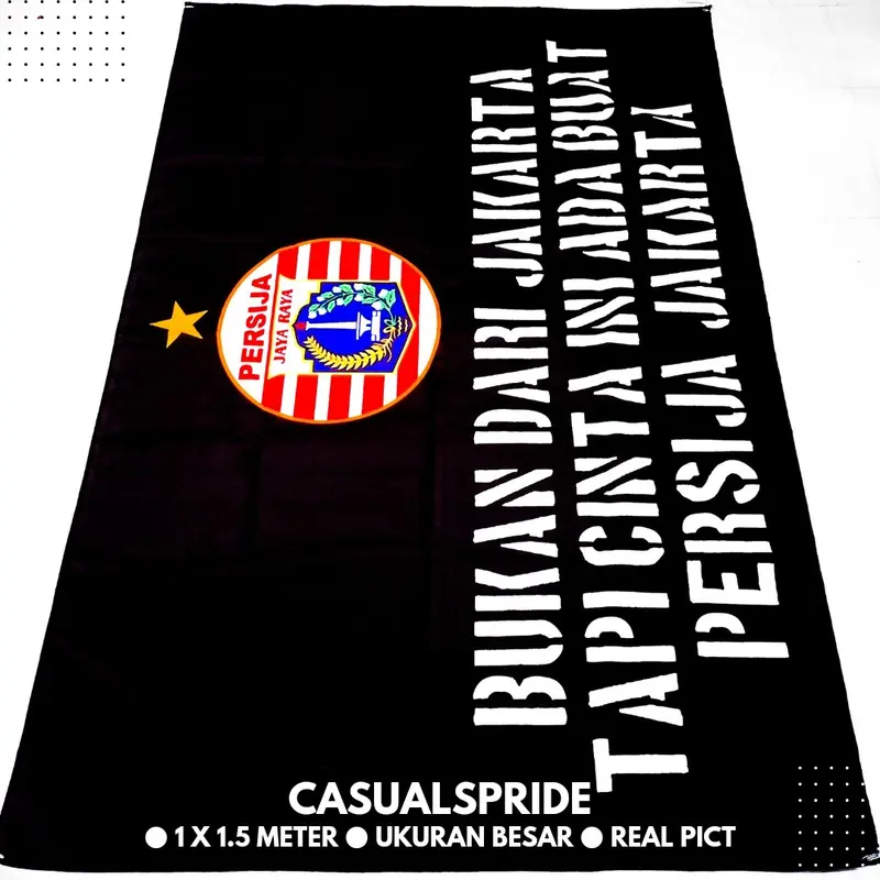 Bendera Persija Jakarta The Jack Ultras Curva Nord 1928 Casuals Ukuran Besar - Koleksi Bola Indonesia yang Spesial 4