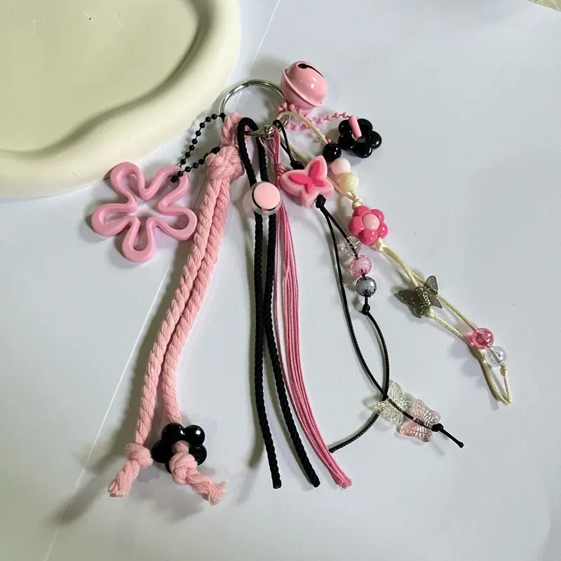 READY STOK Bag Charm Macrame Gantungan Kunci Lonceng Keychain Bel Lucu Ganci Aksesoris Pengait 0