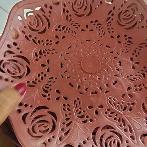 PAKET PIRING ROTAN CANTIK CK01R cekung dan tebal isi 24 pcs dan 12 pcs Buah Nasi souvenir  mangkok mangkok  daun mangkok  daun piring rotan plastik Kitchenware