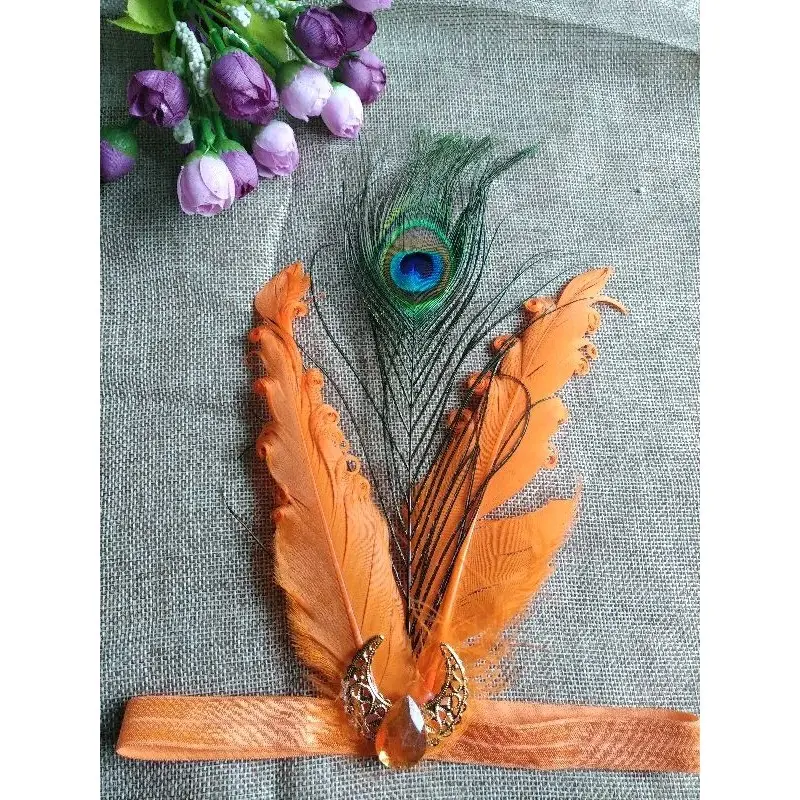 mahkota bulu merak Headbands 6
