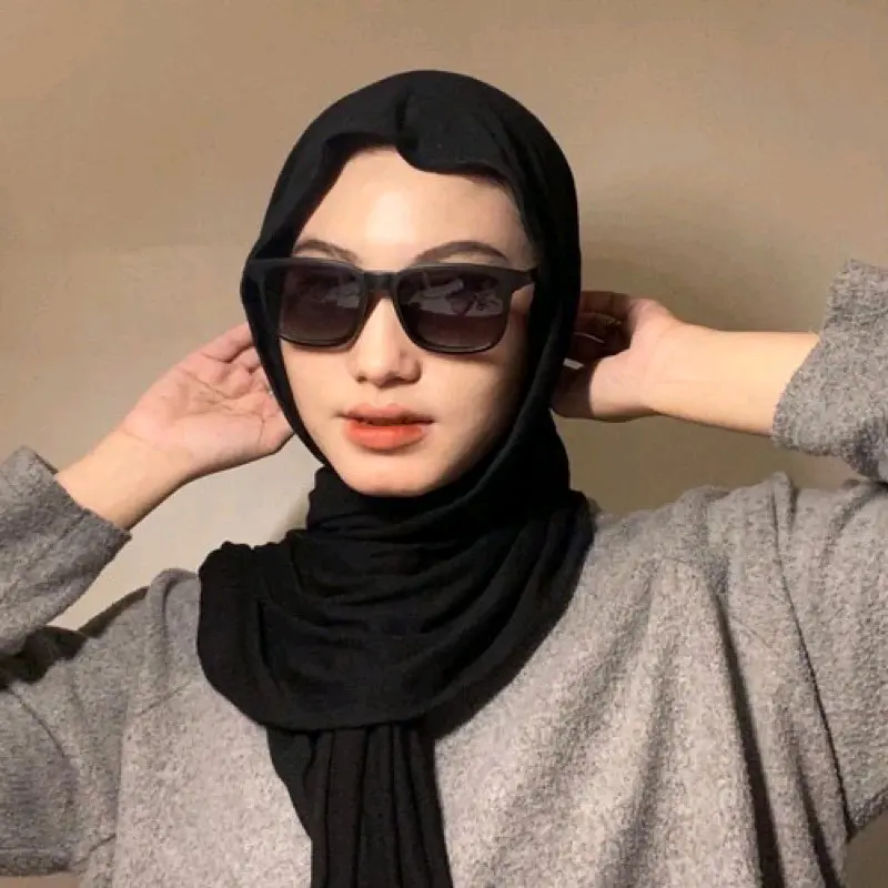 pashmina kaos jersey / pasmina kaos rayon turkey shawl / pashmina ootd Jilbab Wanita Muslim Instan Turki