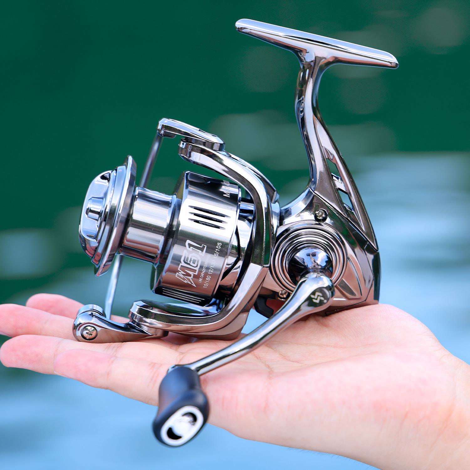 Sougayilang [COD] Reel Pancing Spinning Logam Seri 1000-4000 Baru dengan Gagang Logam power handle, Rasio Gigi 5.2:1, Reel Pancing Olahraga Luar Ruangan, Tersedia di Jakarta