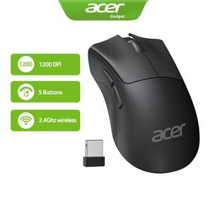 acer Wireless Mouse, 1200 DPI Computer Mouse for Laptop with 2.4GHz USB A Receiver, 5 Buttons Compatible for Windows, macOS, Android (Black)