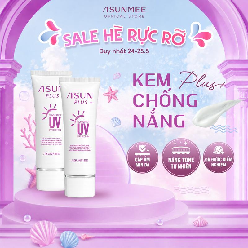 Kem Chống Nắng ASUN Bảo Vệ Làn Da Skincare Sen Chăm Sóc Da Women 50g Sunscreen