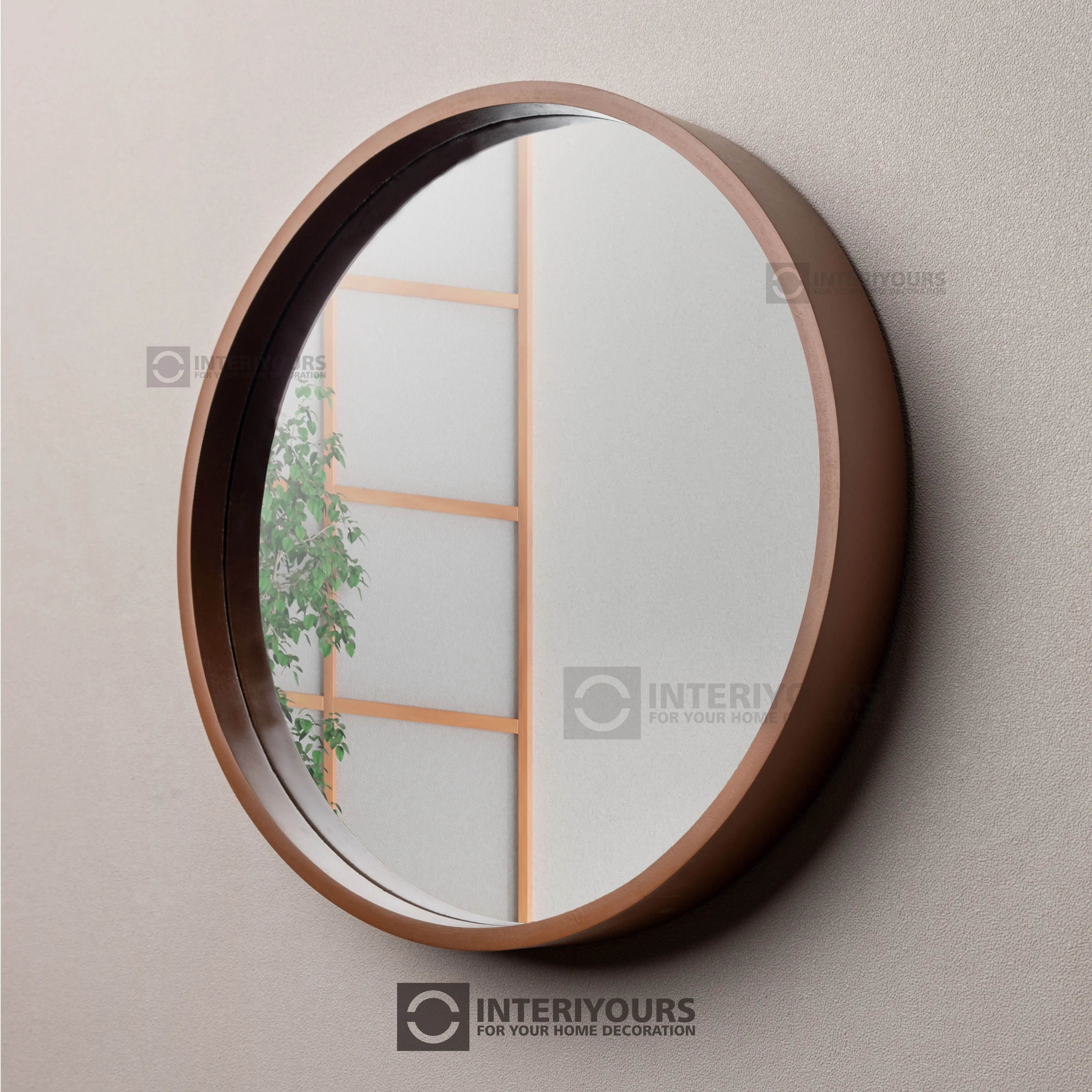Interiyours - Cermin Minimalis Frame Kayu Aesthethic Untuk Kamar Kos , Toilet , Wastafel