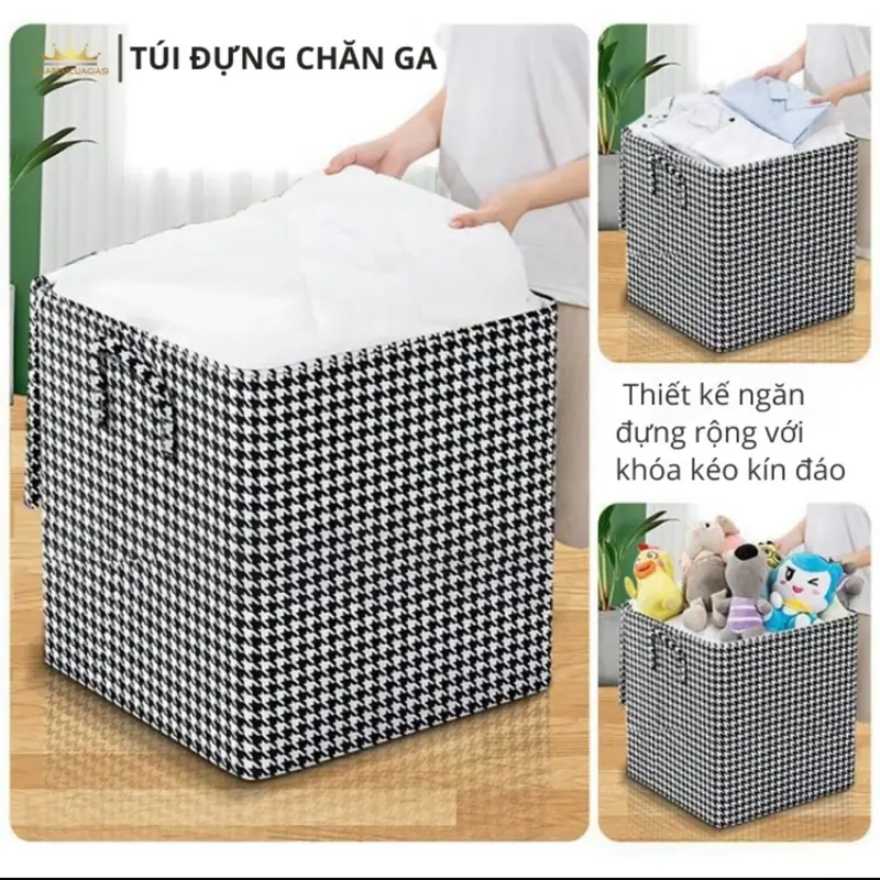 Combo 05 túi 110L Caro đựng quần áo chăn ga, tránh bám bui ẩm mốc, bảo vệ quần áo khỏi bụi bẩn