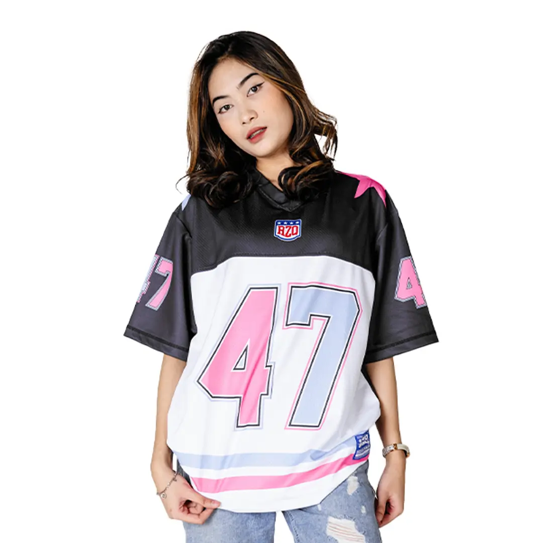 RZQ / 47 / Number Series / Streetwear / Jersey / Oversize / Boxy Fit / Retro / Vintage / NFL / Music