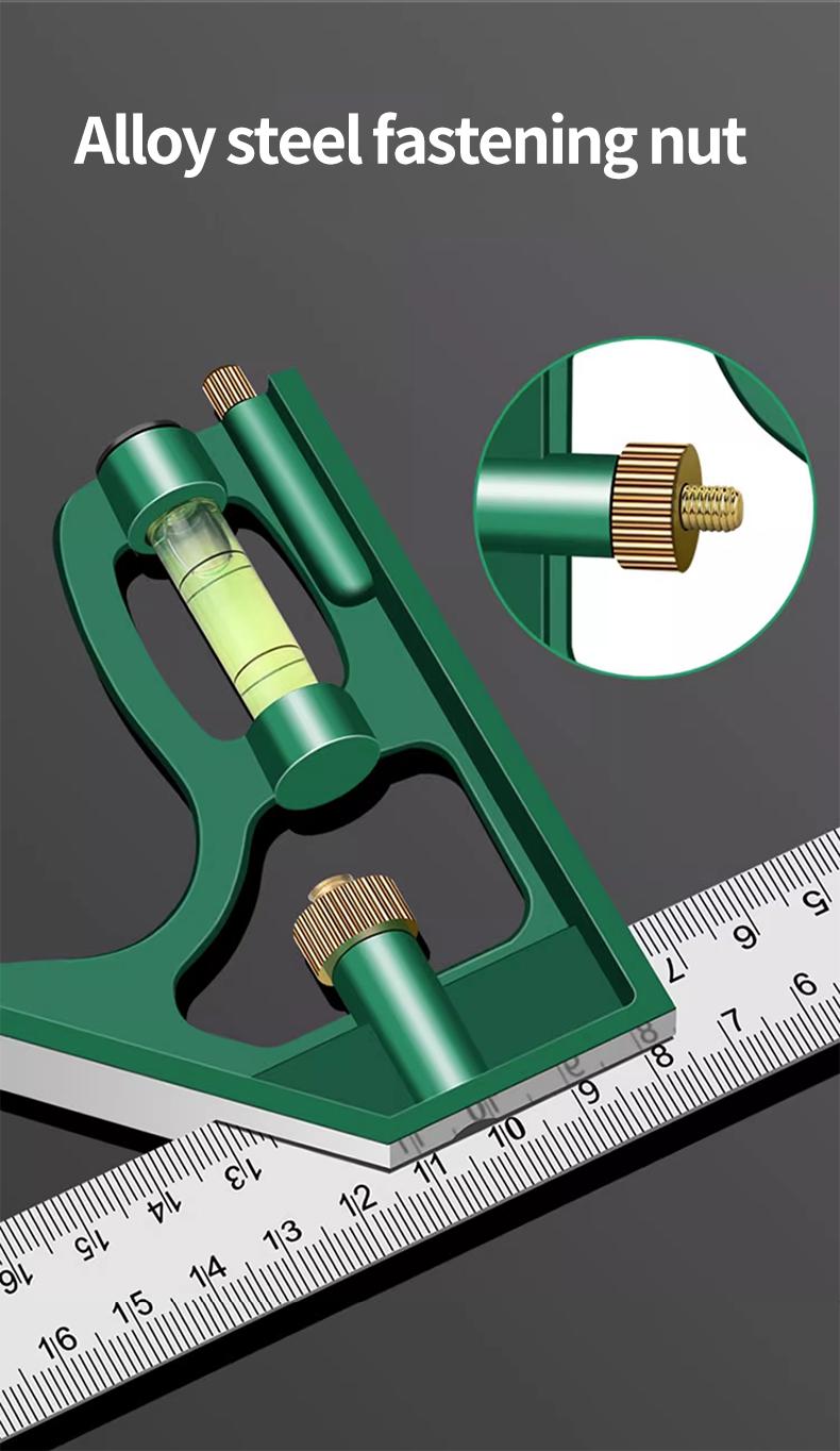 Product Introduction of Stainless steel square ruler horizontal right angle ruler 90 degree measuring ruler triangle ruler woodworking ruler multifunctional angle ruler steel ruler 1
