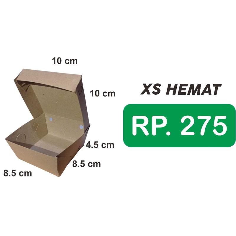 LUNCH BOX PAPER / KOTAK MAKAN / DUS KRAFT COKLAT TAKEAWAY / DUS NASI / KOTAK NASI 1