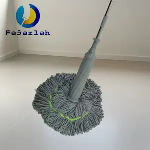 FAJARLAH Alat Dehidrasi 1 Detik Abu-Abu Pel Otomatis Pel Lantai Putar Mikrofiber Efisien 360