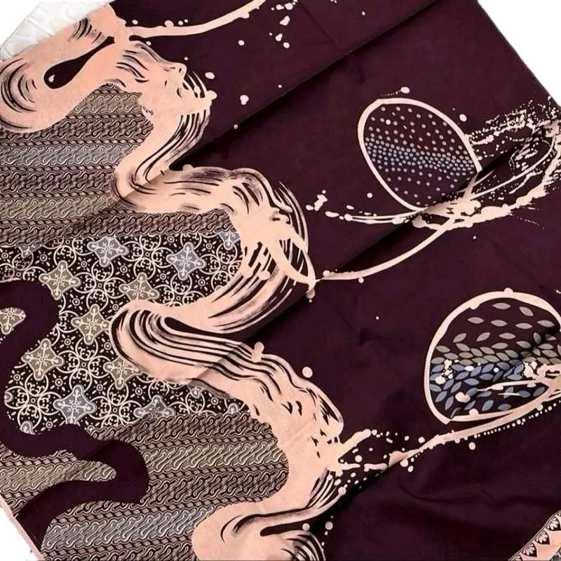 Kain Batik katun prima premium solo an wrn burgundy mtf parangklitik abstrct bs utk  Kemeja Perak Batik couple blus dress gaun dll Pria