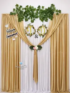 Kain Backdrop Tirai 3x2.2M Elegant Siap Pasang