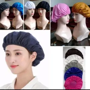 Hairnet Koki Chef Pelindung Penutup Kepala Rambut - Nurse Cap Medis - Shower Cap Topi Masak Boga Mobcap Waterproof