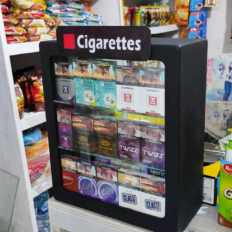 Etalase  / Rak Display / Show Case / Lemari Pajang Tahan Lama Hitam Terakit Furniture 4