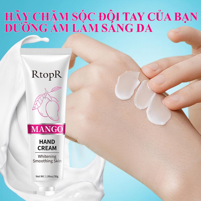  【RtopR Mango Kem dưỡng ẩm tay Dưỡng ẩm tay khô hương trái cây chăm sóc tay dưỡng ẩm và làm mới bàn tay khô nứt nẻ bong tróc.30g 