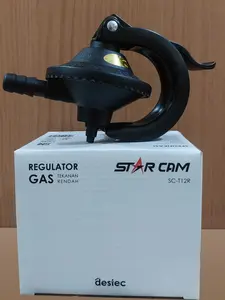 StarCam SC-T12R Regulator Gas Original Pengunci Ganda Anti Bocor Tekanan Rendah Tanpa Meteran SNI ISO KAN Standar Kualitas Tinggi
