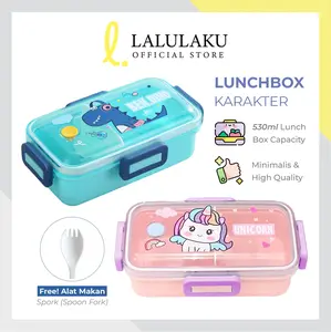Lunch Box Anak TK SD PAUD Kotak Bekal Bento Box Sekat 530ML