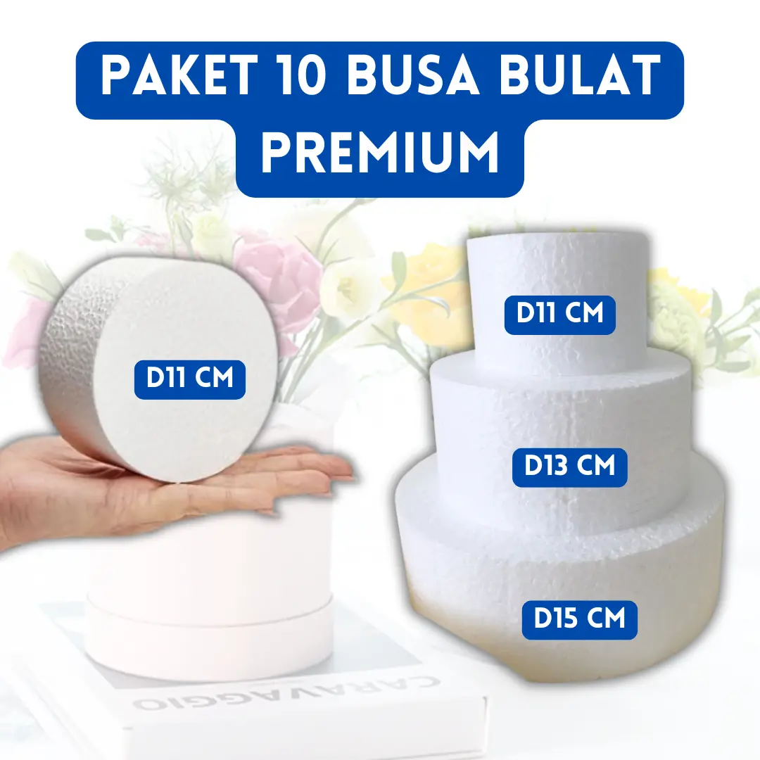 10 PCS Styrofoam Bulat Box Buket Balon tebal 5 CM dummy cake busa buket bunga kualitas premium termurah